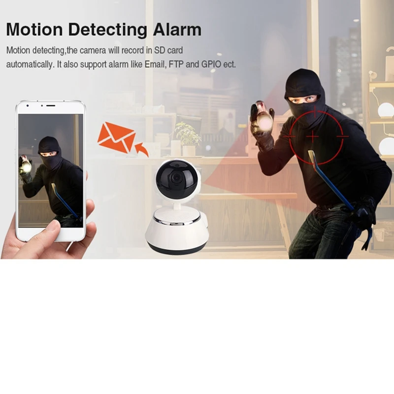 Домашняя IP камера безопасности 720P Беспроводная умная WiFi ночного видения Wi Fi