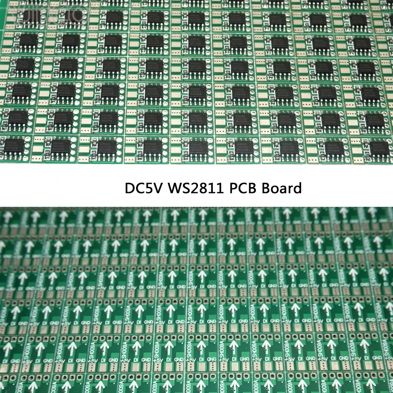 100 шт. WS2811 печатная плата PCB квадратный делая WS2811 Pixel Модуль IC Chip светильник ing лента DC5V