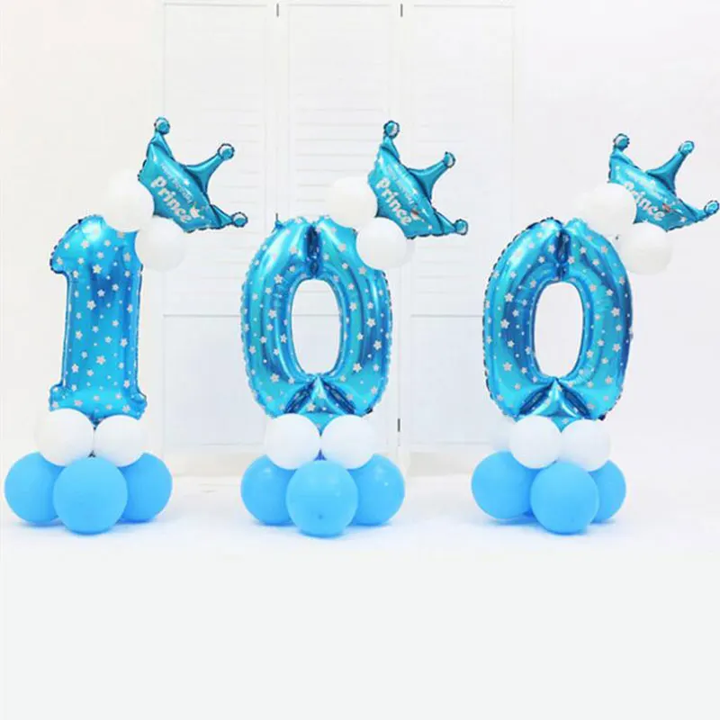 1 Набор цифровых воздушных шаров с цифрами фольгированные воздушные шары