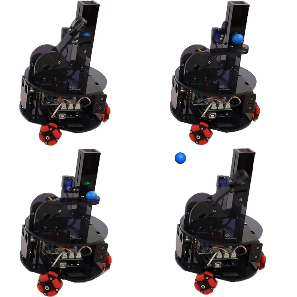 Adeept всенаправленные колеса умный автомобильный комплект для Arduino пульт