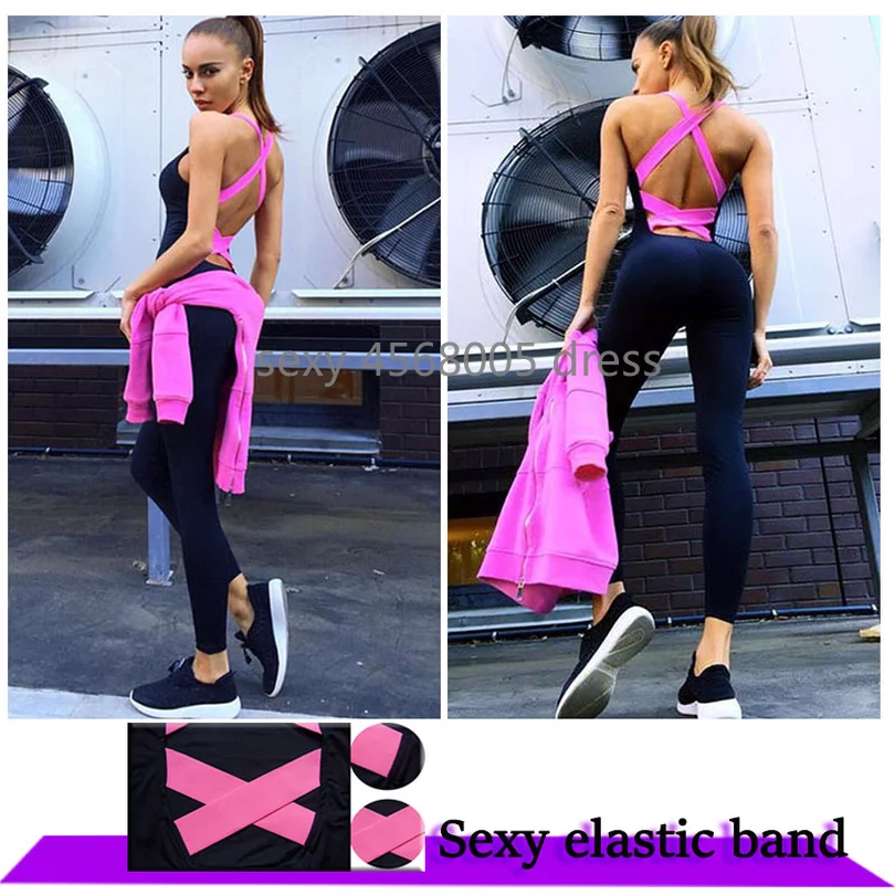 Новый спортивный костюм Для женщин комплект для йоги Tight бинты спинки
