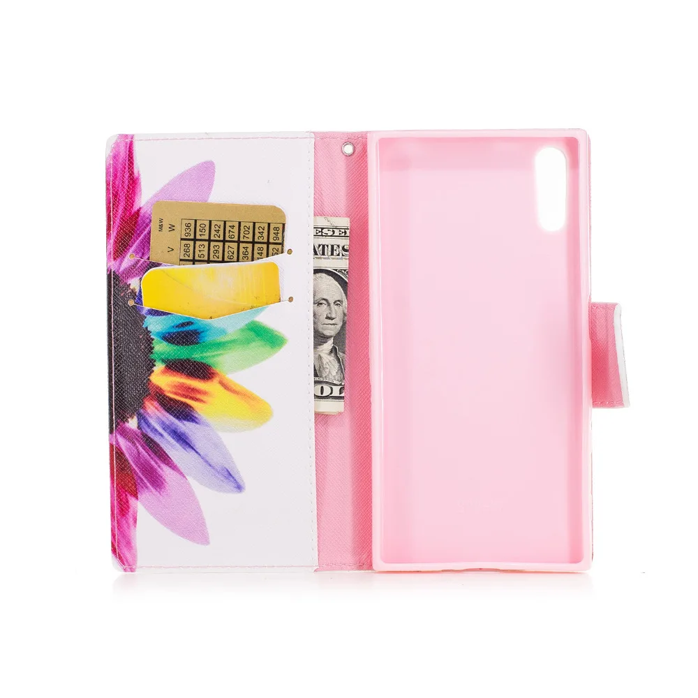 For Sony Xperia XZ flip case painted wallet leather cover F8331 mobile phone Case Coque Funda | Мобильные телефоны и