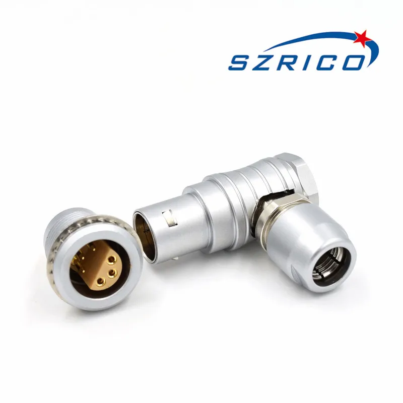 

2S Elbow Plug RC-FLA 1 2 4 6 7 8 10 pin pin push pull self locking circular waterproof elbow connector