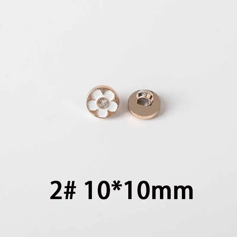 No2 10mm 50 шт., 10-12 мм, модная рубашка на пуговицах из смолы с цветком, брендовый шифоновый кардиган с жемчужными пуговицами и декоративными пуговицами, P97 - Цвет: No2 10mm