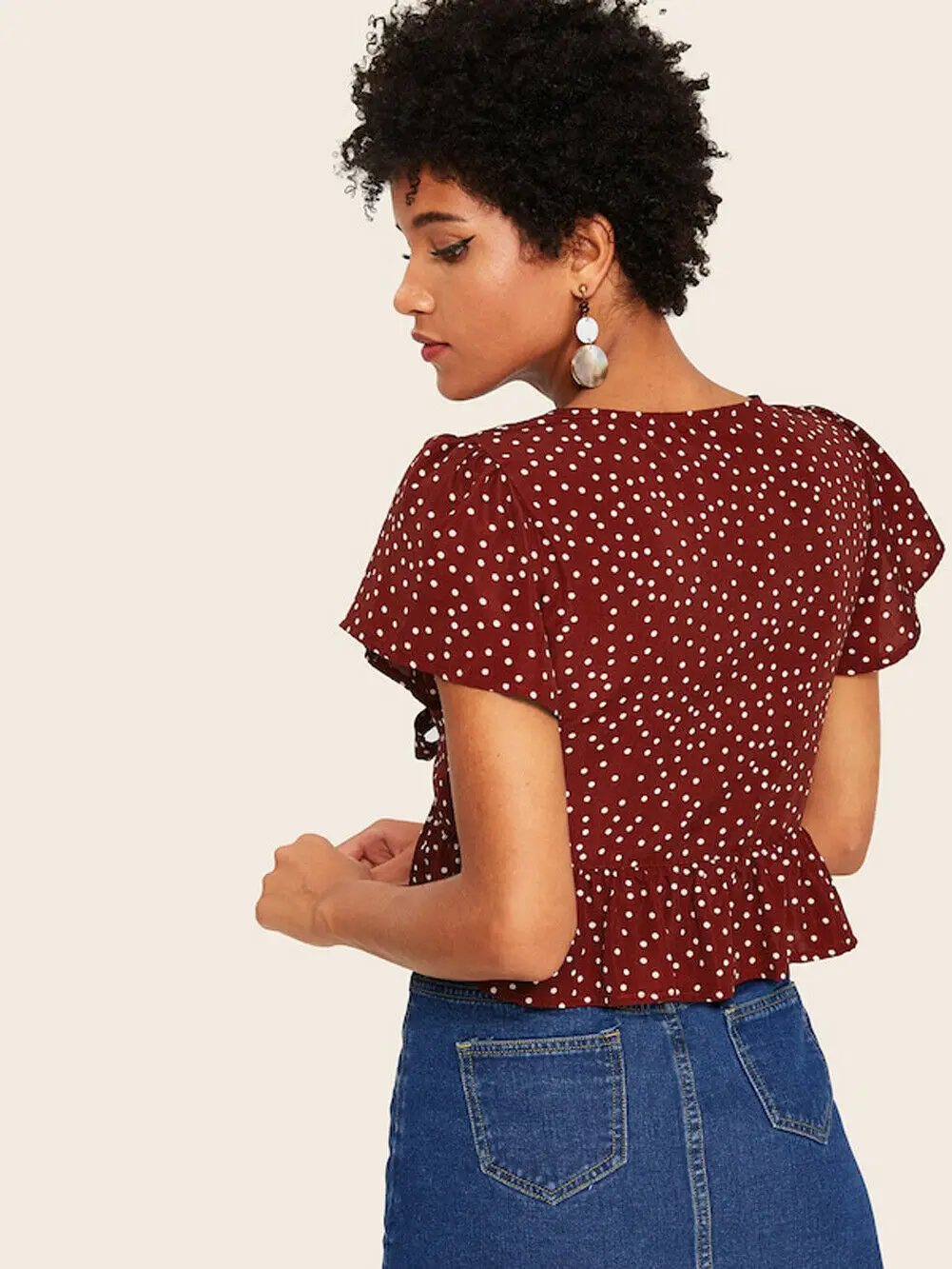 Женская блузка с V-образным вырезом | одежда