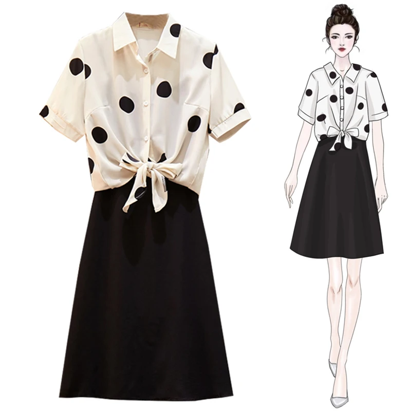 Trytree лето осень женский комплект из двух предметов Повседневная плиссированная