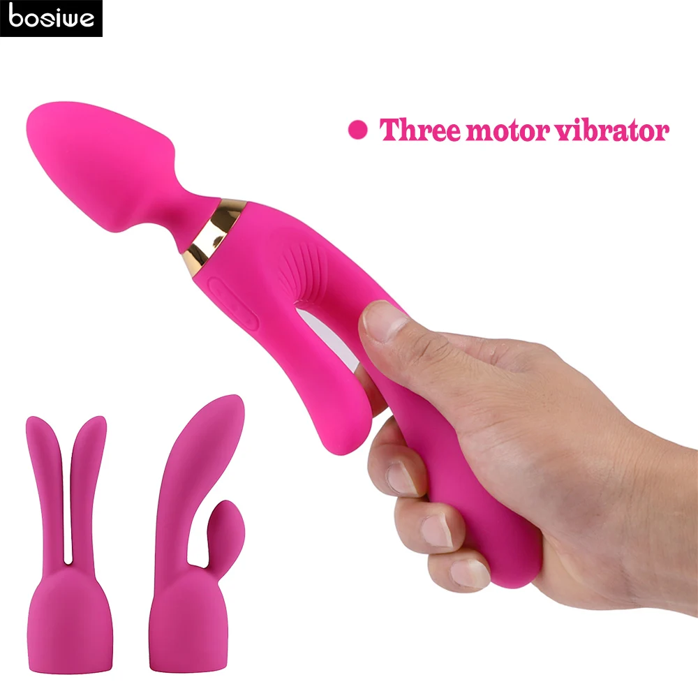 3 точечные вибраторы для женщин G Spot Клитор Анальный фаллоимитатор набор