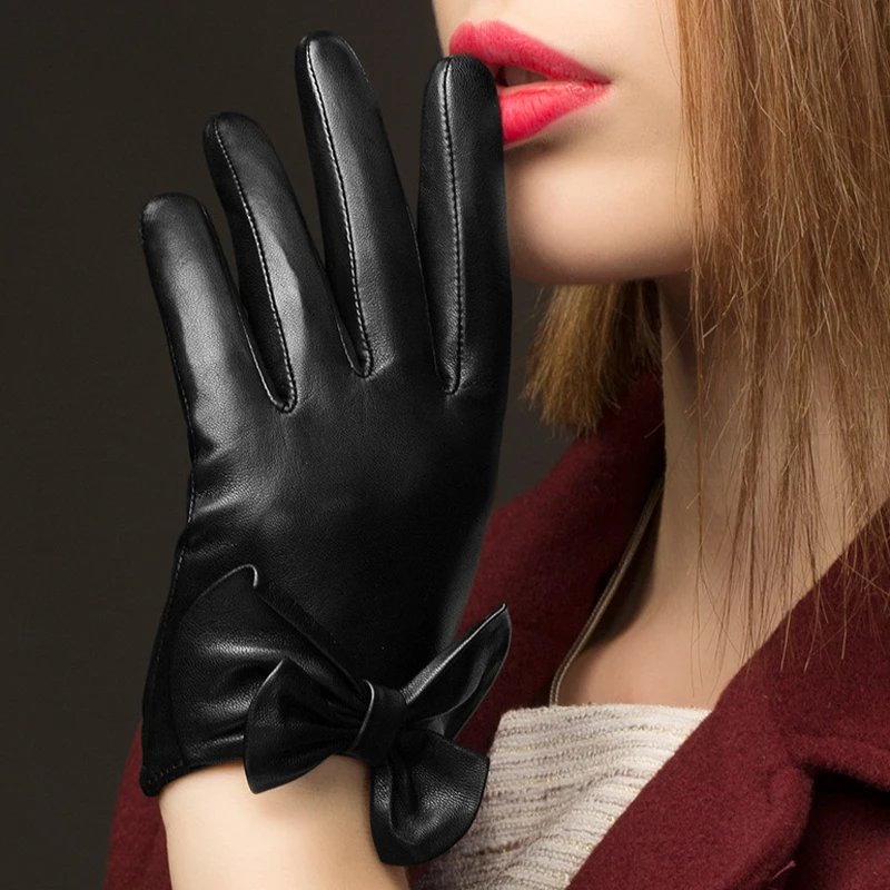 BOOUNI перчатки из натуральной кожи подходят для работы модные женские овчины на