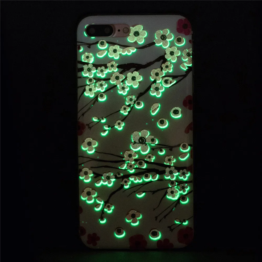 Luminous Glass Phone Case For iPhone 6s 7 8plus Back Cover for X XS MAX LED Huawei P8 P9lite SamsungS7 |