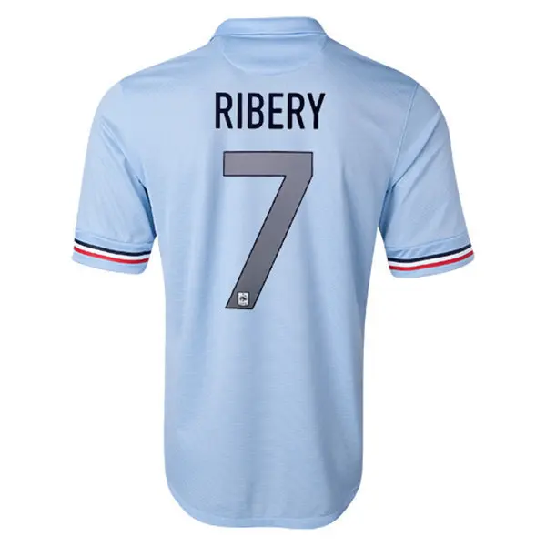 Hot sale2014 French home and away shortsleeved shirt player 7 franck ribery football clothes soccer uniform design free shipping|uniform doll|uniform