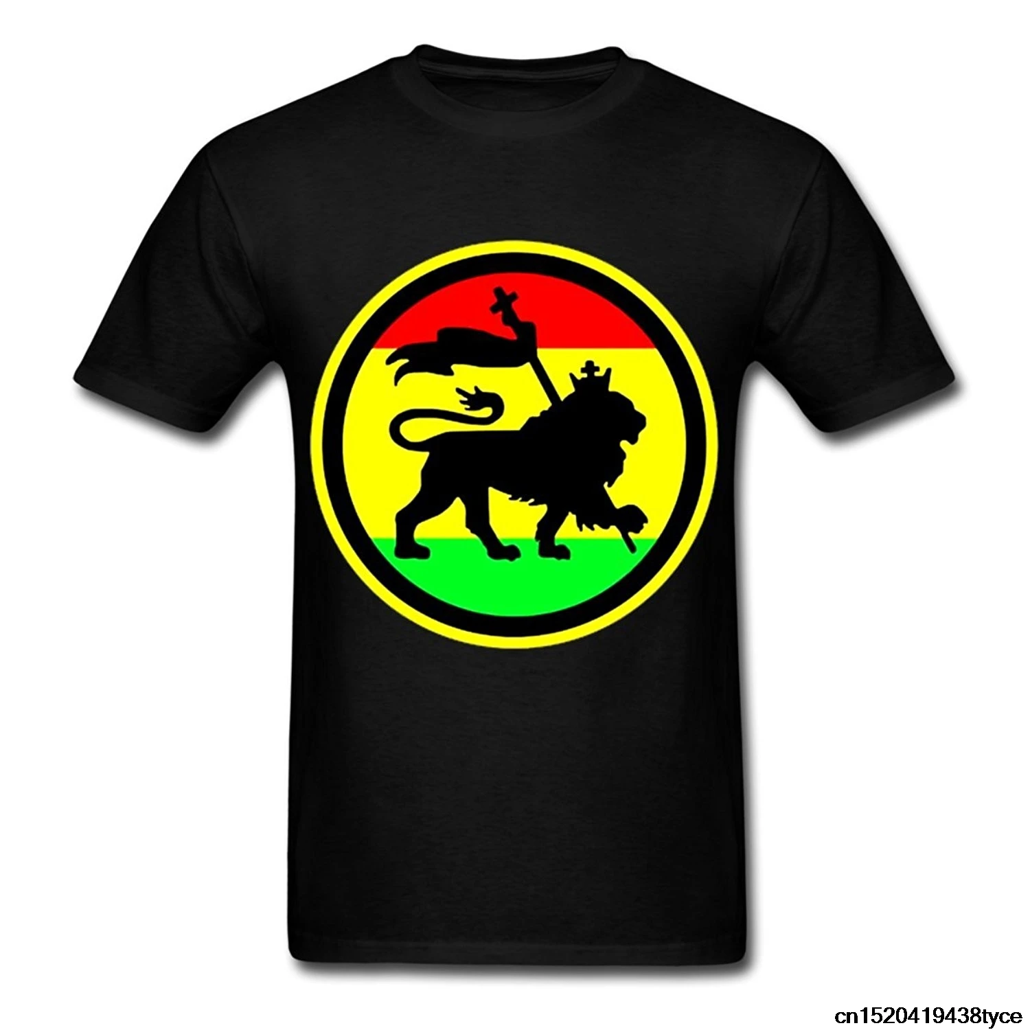 Возьмите дешевые графические футболки раста Лев Иуды экипажа шеи мужчины