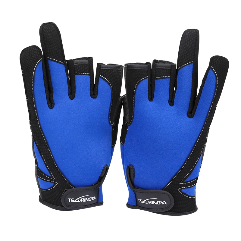 Tsurinoya 17-3A 3 Half-Finger Breathable Anti-Slip Fishing Lure Gloves Anti-slip Cut Finger Sport | Спорт и развлечения
