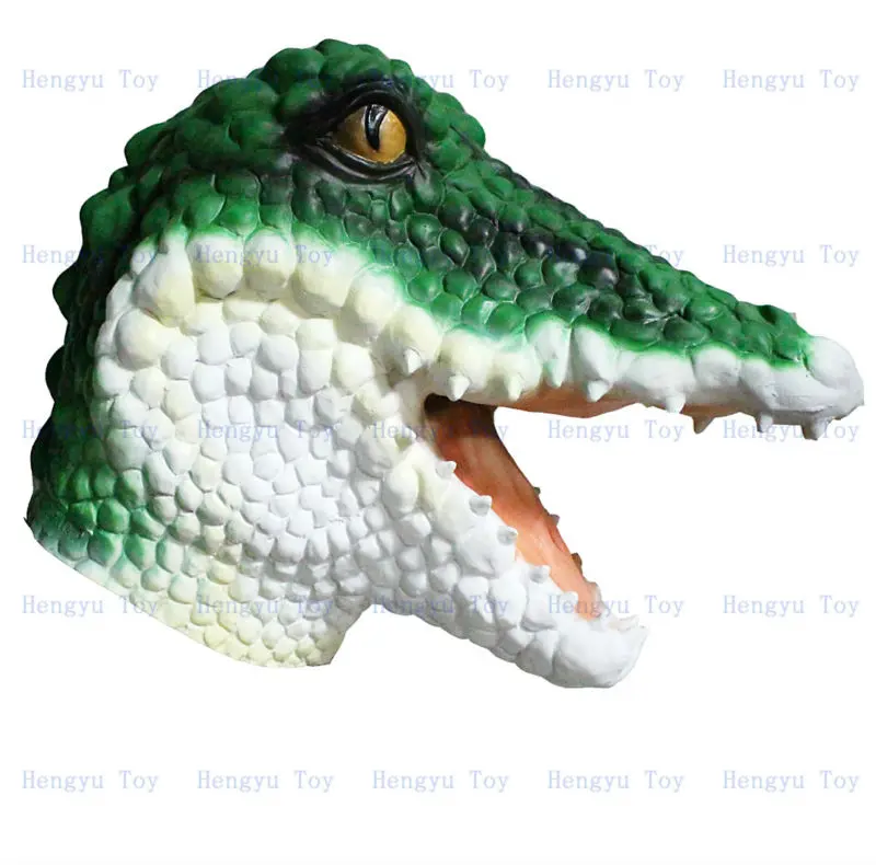

Most Popular Alligator Terrorist Colorful Latex Crocodile Mask Material Cheap Masque Halloween
