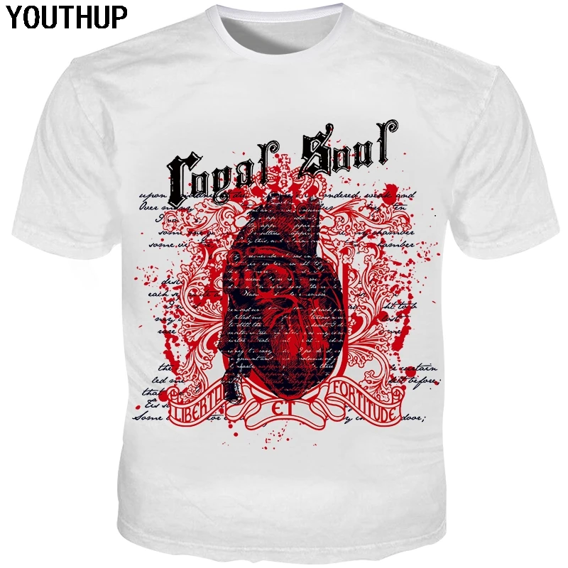 

Мужские футболки YOUTHUP с забавным дизайном и 3d принтом, модные летние мужские футболки с оригинальным рисунком в виде сердца, топы, футболки