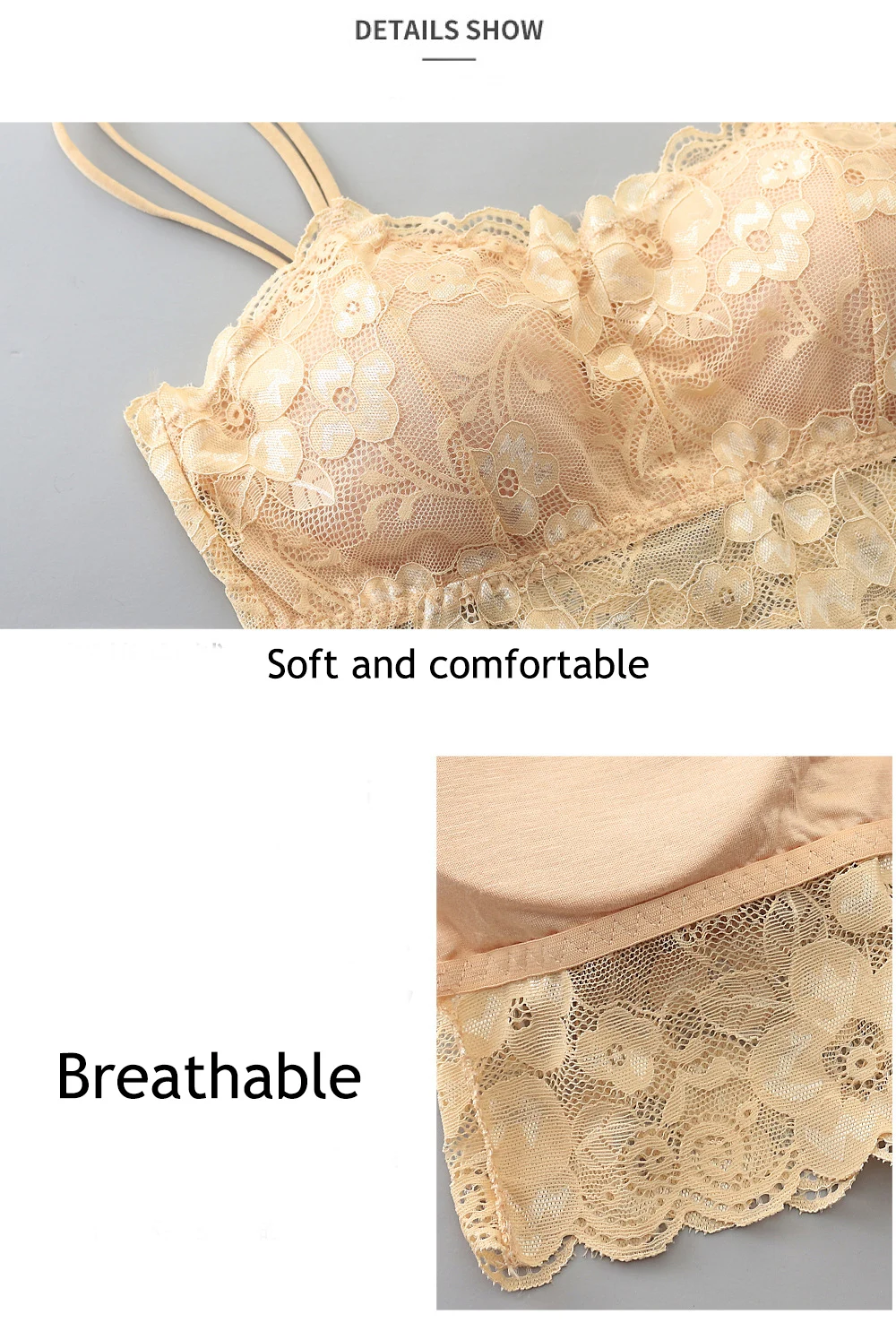 Для женщин сексуальное женское белье корсет кружево Цветочные Bralette бюстгальтер ультратонкие майки-ками кружевное бел