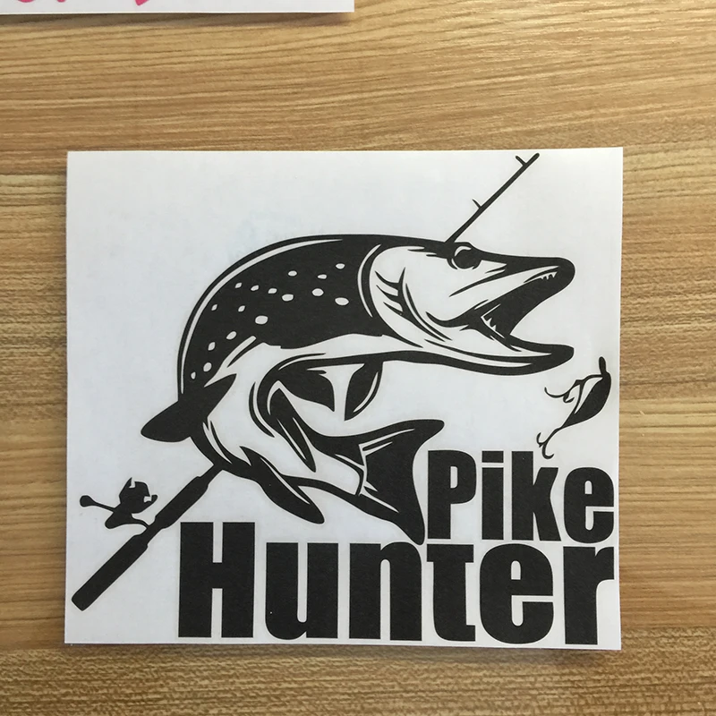 Личность Щука Охотник я Карп экипажа Fly автомобильный стикер с рыбалкой винил