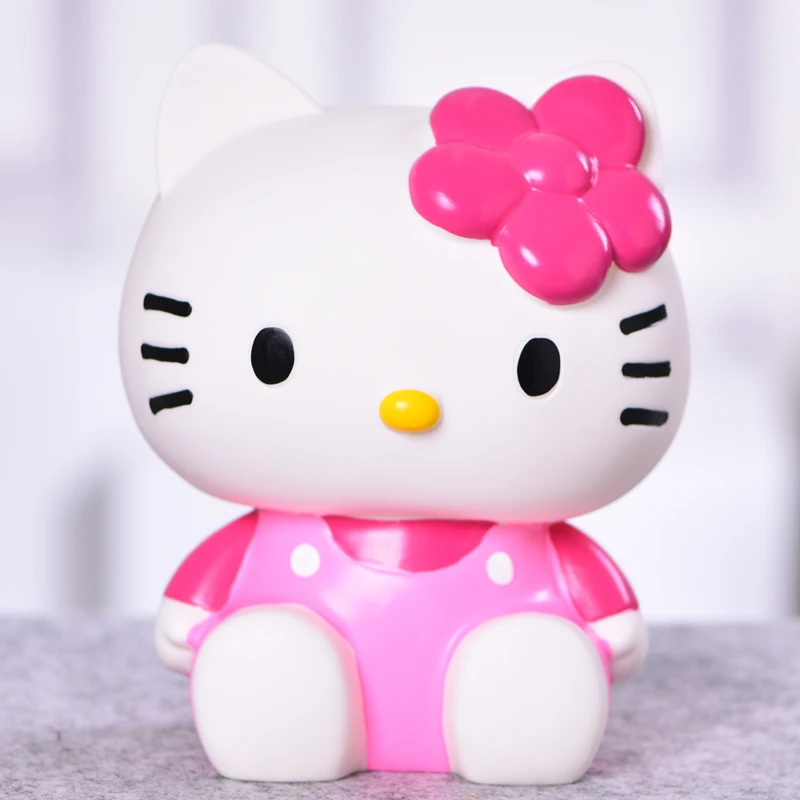 Милый Hello Kitty Силиконовый виниловый копилка для детей подарок на день