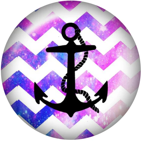 Rudder NAVY LOVE круглый стеклянный кабошон, демонстрационная плоская задняя фурнитура, 12 мм/18 мм/20 мм/25 мм DA3045 - Цвет: A6437