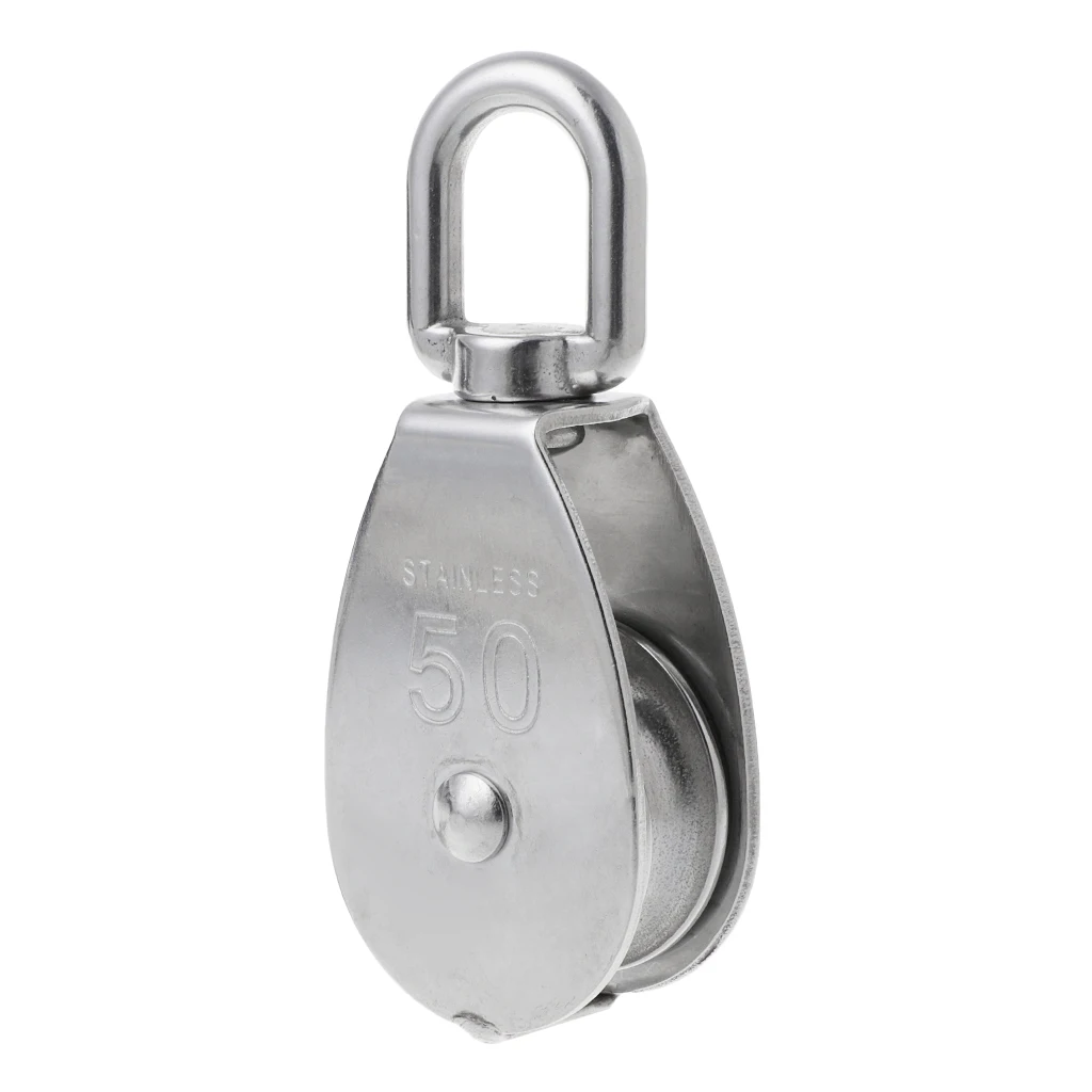 M50 304 шкив из нержавеющей стали блоки веревка бегун каяк лодка аксессуары каноэ якорь тележка комплект - Цвет: M50