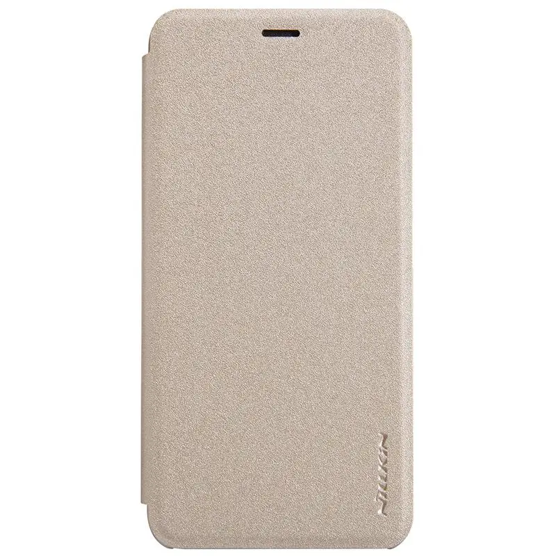 Чехол для Meizu M3 mini note, блестящий кожаный чехол NILLKIN, чехол для Meizu M3 mini note, откидной чехол, чехол+ розничная посылка - Цвет: Золотой