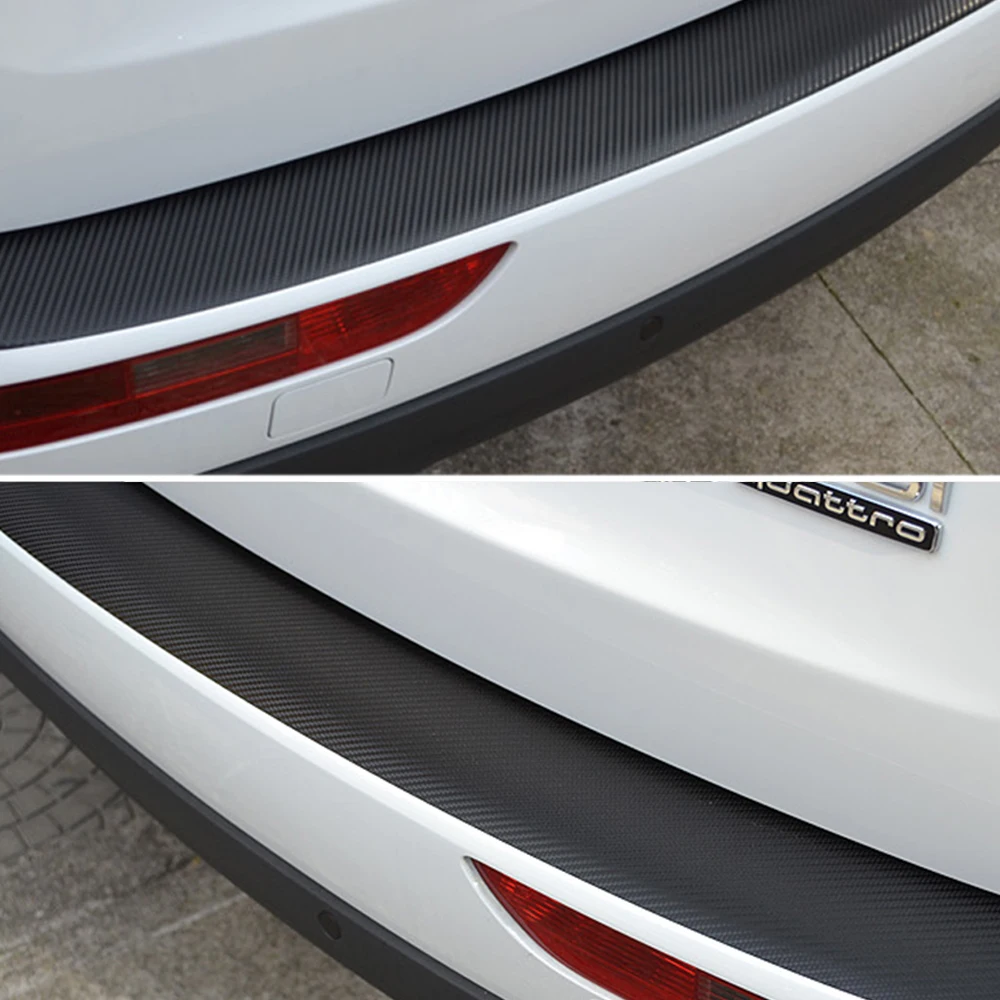 Наклейка 4D из углеродного волокна для заднего бампера автомобиля устойчивая к
