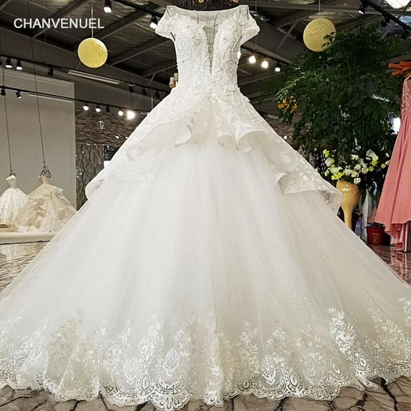 LS55410 свадебный халатIvory кружева свадебное платье крышка рукава зашнуровать назад