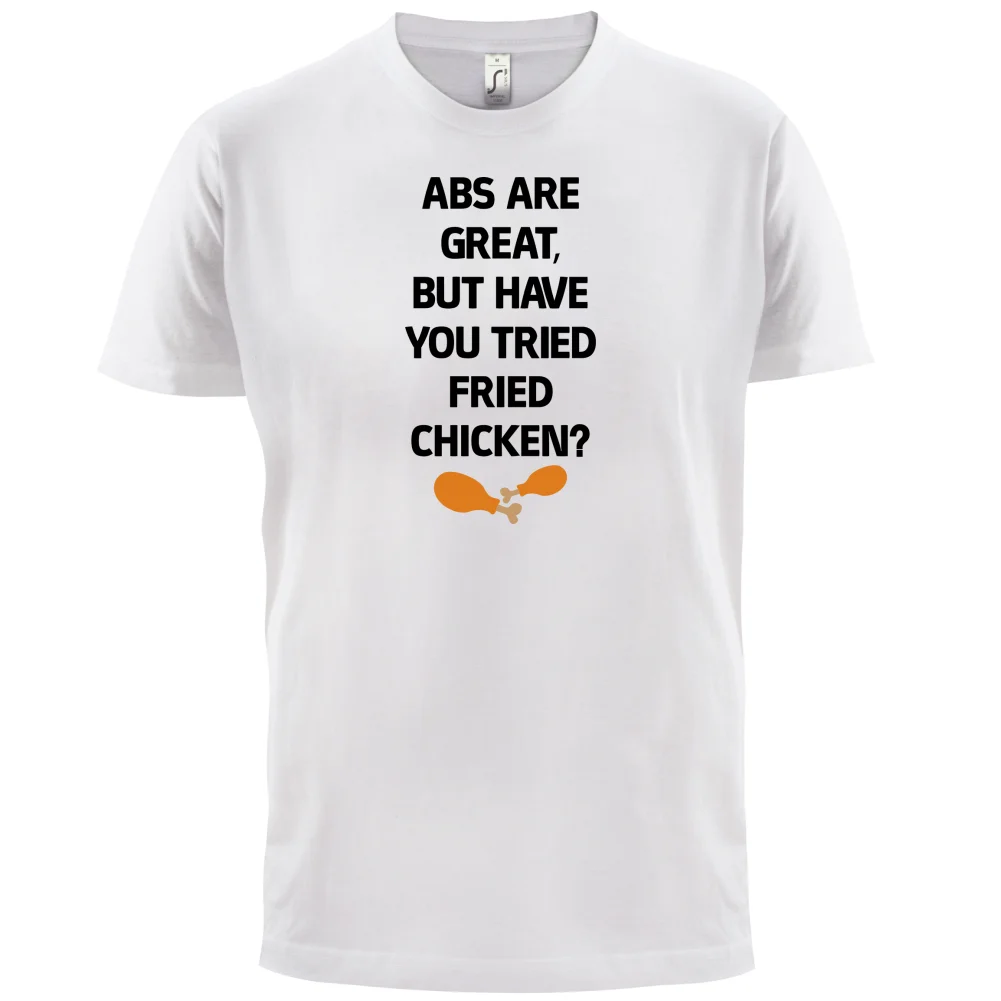 AbsER Are Great FriedER ChickenER - Mens T-Shirt Funny / Diet /Healthy Short Sleeves O-Neck T Shirt Tops Tshirt Homme | Мужская одежда