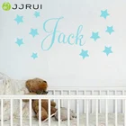 Jjrui для маленьких мальчиков стены Стикеры-Индивидуальное звезды имя ребенка Спальня детская Домашний Декор виниловая наклейка выбрать 21 Цвет