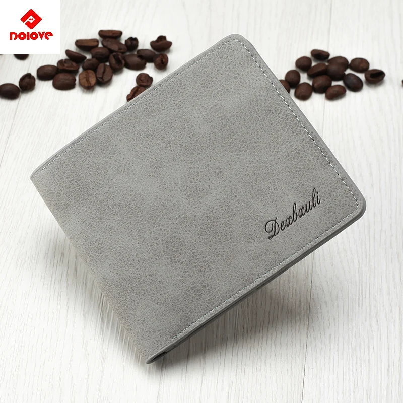 Роскошные однотонные винтажные матовые кошельки 2018 для мужчин с карманом монет