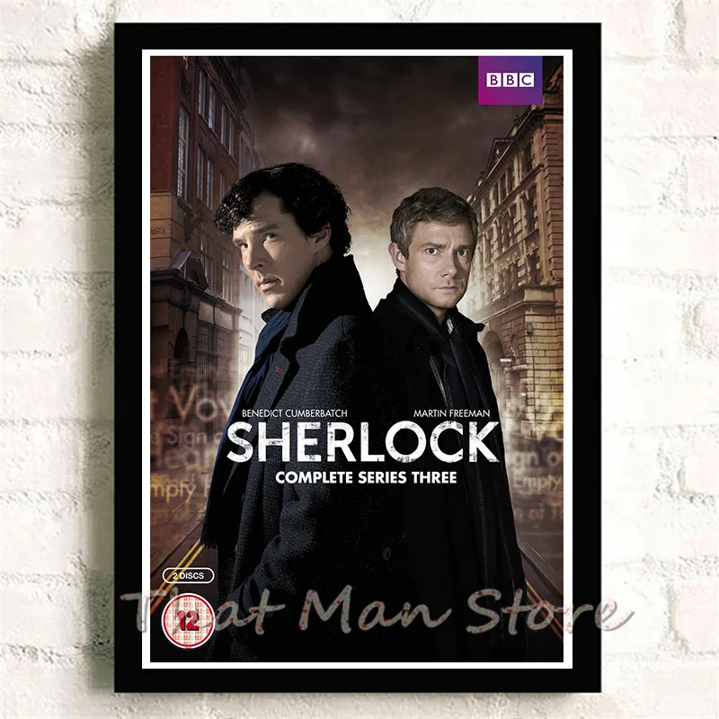 Шерлок Холмс Американский сериал/белая крафт-бумага/наклейки на стену/постер для бара/кафе/декоративная живопись
