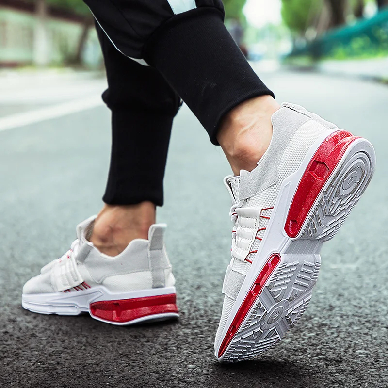 Мужские кроссовки 2018 дышащие на воздушной подушке спортивная обувь для прогулок