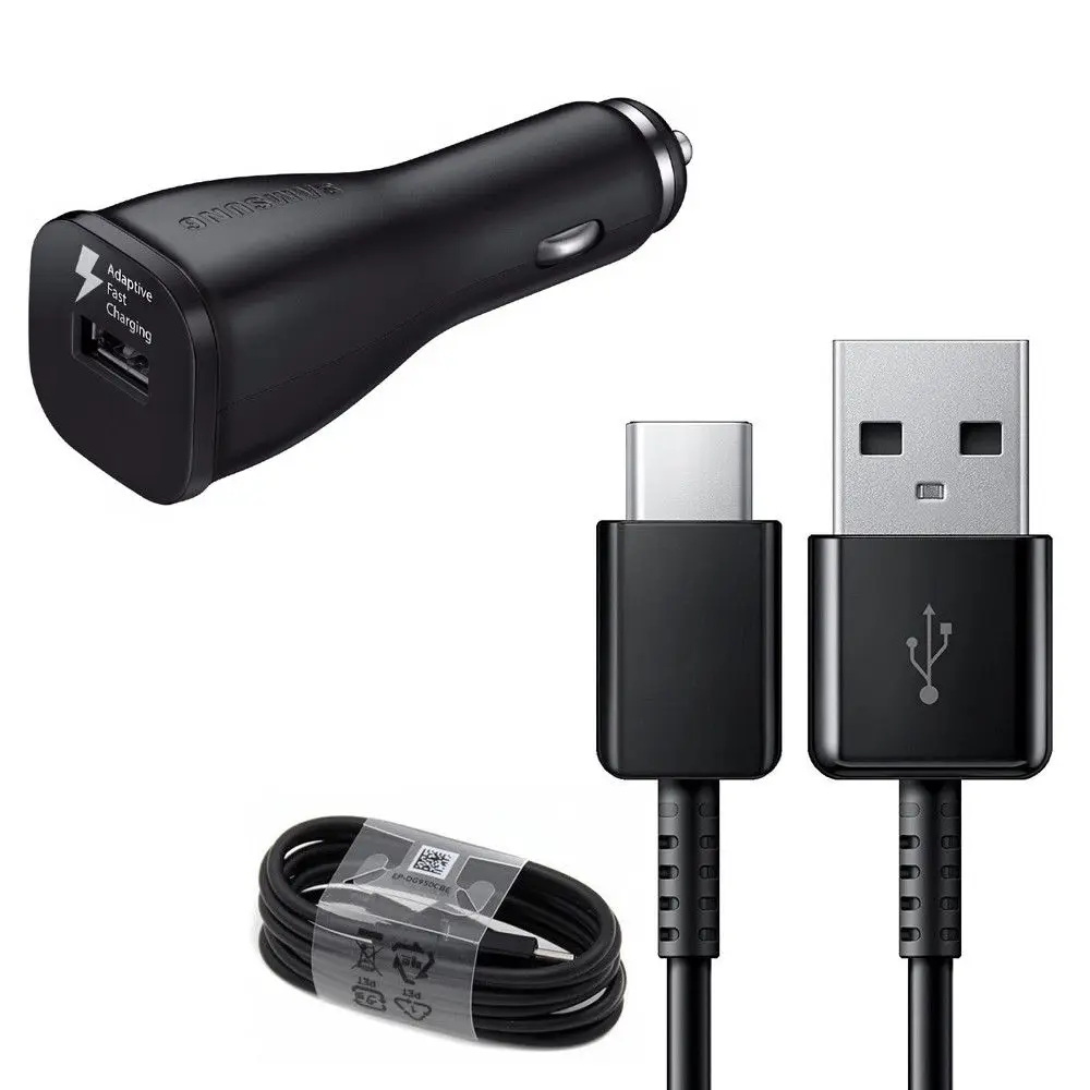 Оригинальный samsung USB автомобиль Быстрая Зарядное устройство + 1 2 м Тип usb-C для Galaxy