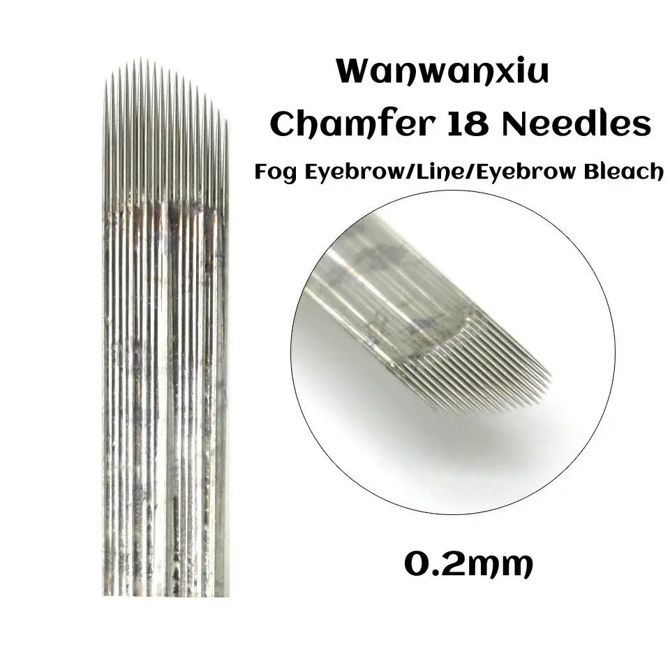 50 шт. иглы для микроблейдинга тату одноразовые стерильные перманентного макияжа
