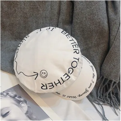 Для женщин военно-морской флот берет шляпу для взрослых улыбка с вышитой