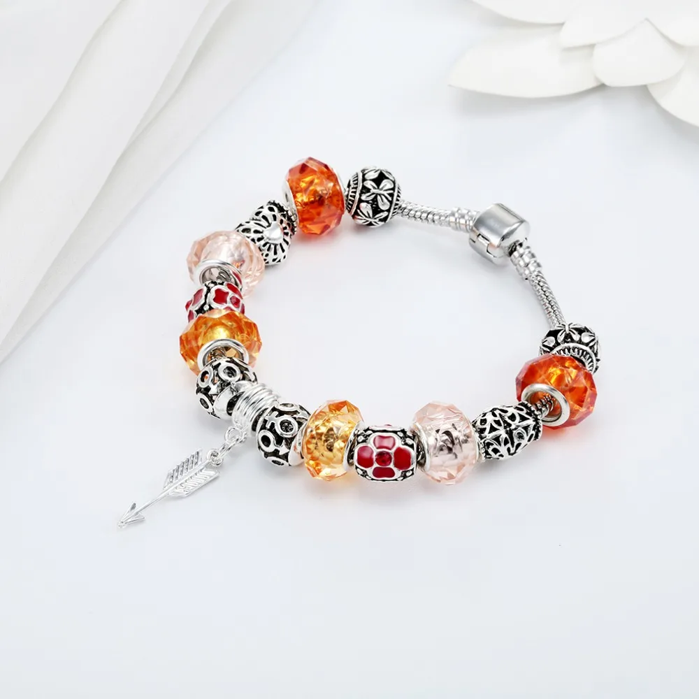 1 ШТ. Ювелирные Изделия Шарма Бабочки Браслеты &amp Для Женщин Античный Серебряный