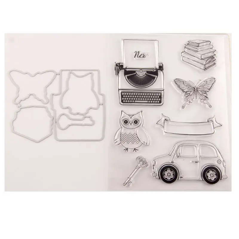 Бабочка Сова печать штамп с режущими штампами трафарет набор сделай сам