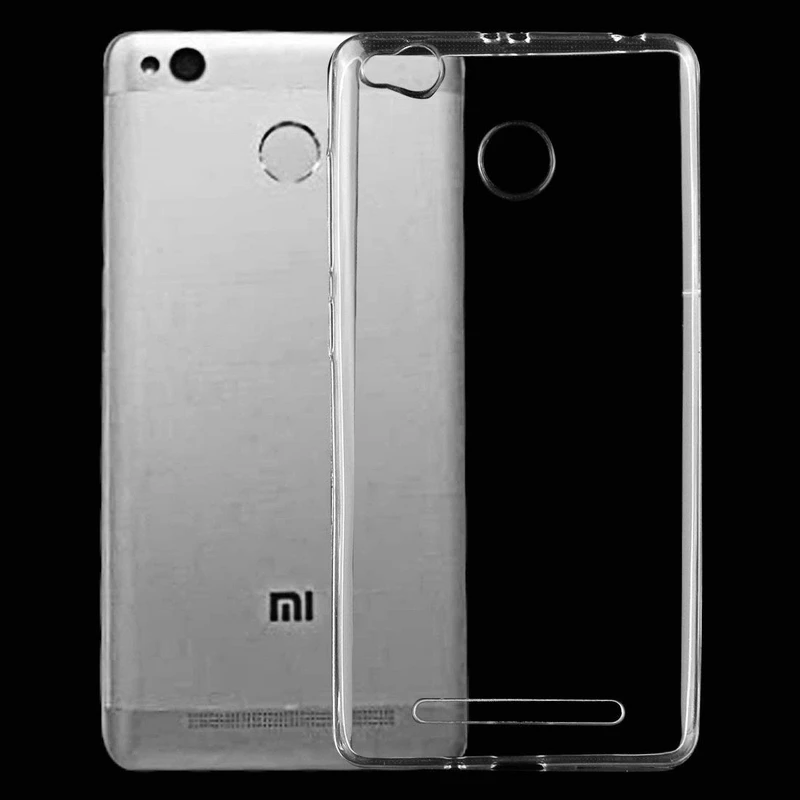 Чехол для Xiaomi Redmi 3X термополиуретановый Силиконовый прочный прозрачный