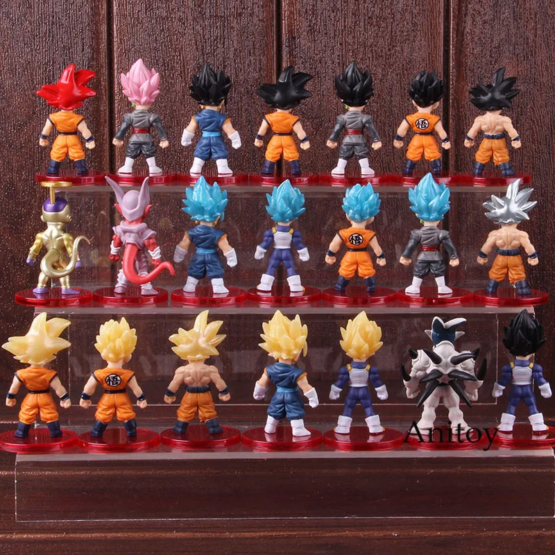Экшен-фигурки Dragon Ball Z Goku с изображением Сон Гоку, Вегета Фриза vegetto из ПВХ Аниме Фигурка Коллекционная модель игрушки 21 шт./компл