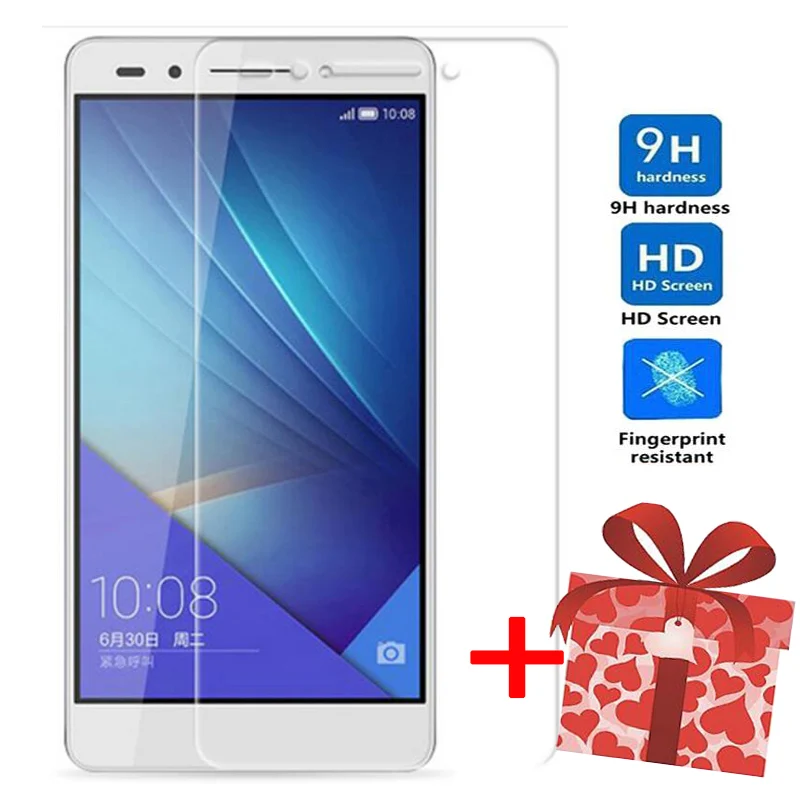 HD Protective Glass For Huawei Honor 7 8 9 10 Lite 20 Tempered Screen Protector On Film + Give Presents | Мобильные телефоны и
