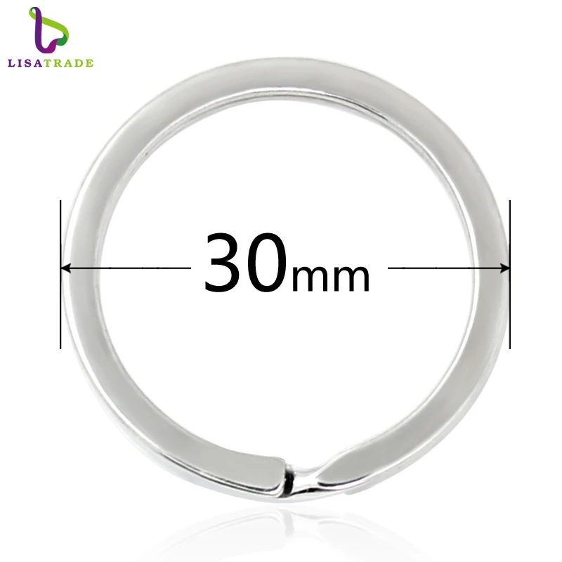 Совершенно новое поступление 50 шт.! Круглые брелоки серебристого цвета из