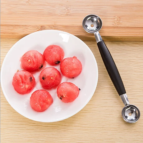 Горячая Распродажа двойная головка ложки для дыни из нержавеющей стали