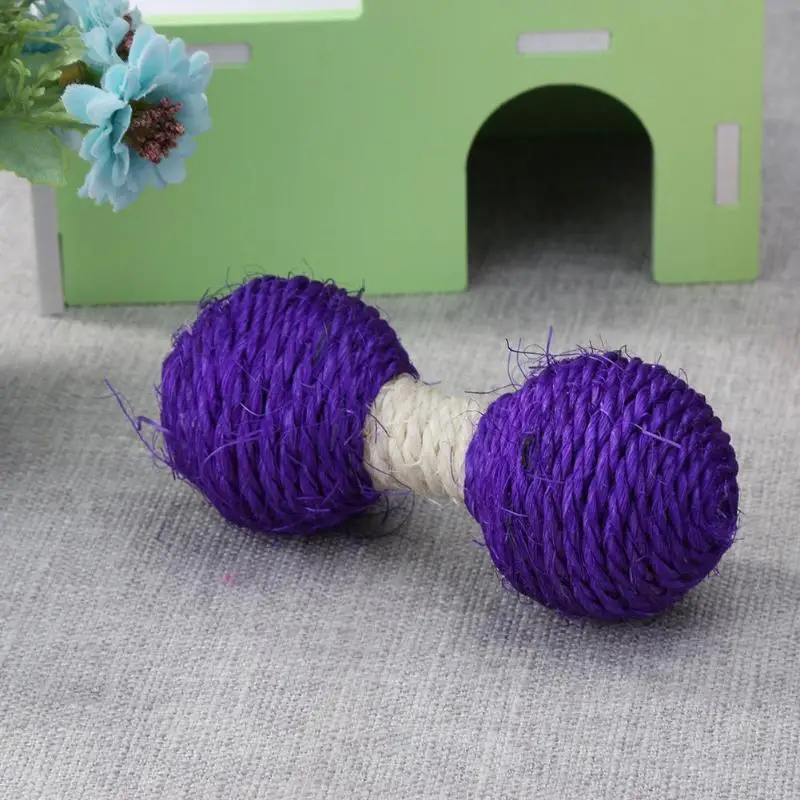 Игрушка для кошек, сизаль, мяч, Дразнилка для котенка, игра, жевательная игрушка для скретч, игрушка для питомца, сизаль, конопля, гантели, интерактивные обучающие игрушки