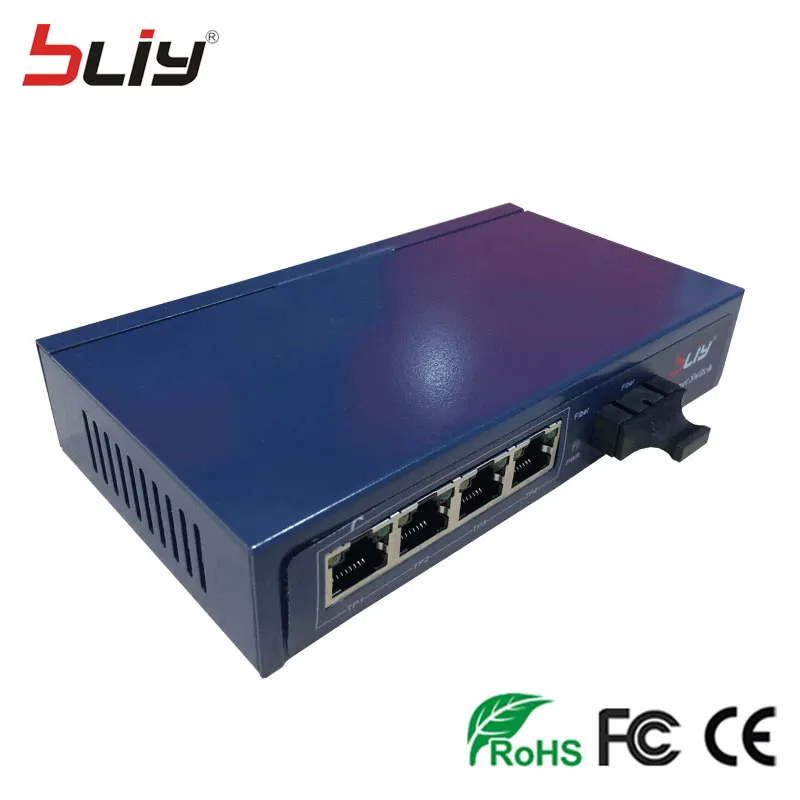 POE media converter 10/100/1000 База-T (x) до 1000 База-FX fast SC переключатель Волокна Ethernet PoE