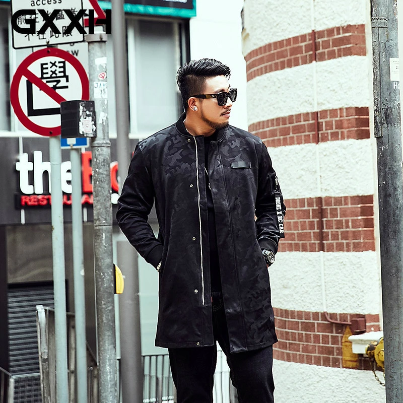 GXXH размера плюс 7XL 6XL мужская куртка пальто Новая Осенняя зимняя черная