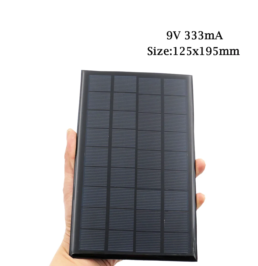 Панели солнечные 1000mA 1670mA 222mA 333mA 467mA 1120mA 556mA 5, 6, 9, 12, 18 V DC элемент для солнечной батареи для мобильного телефона портативное зарядное устройство