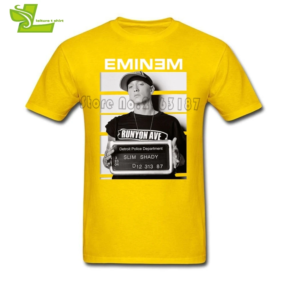Мужская Тонкая футболка Eminem модная летняя удобная мужская из 100% хлопка новейшая