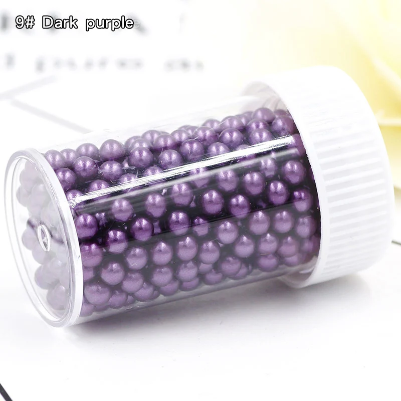 9 Dark purple 380 шт бусины для слаймов DIY аксессуары наполнитель Кристальные частицы грязи имитация жемчуга без отверстий DIY Ювелирные изделия поставки слаймов 4 мм - Цвет: 9 Dark purple