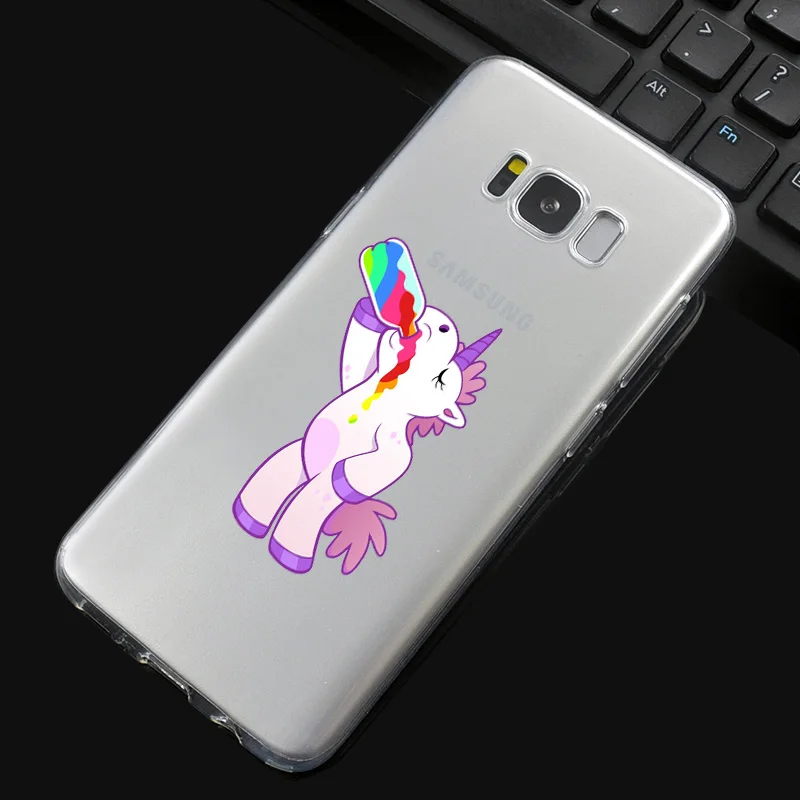 DREAMFOX L543 Радужная лошадь Мягкий ТПУ силиконовый чехол для samsung Galaxy Note S 7 8 9 10 11 10E 11E
