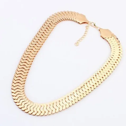 Ожерелье цепочка женское массивное золотистого цвета|fashion jewelry|jewelry fashionfashion choker |