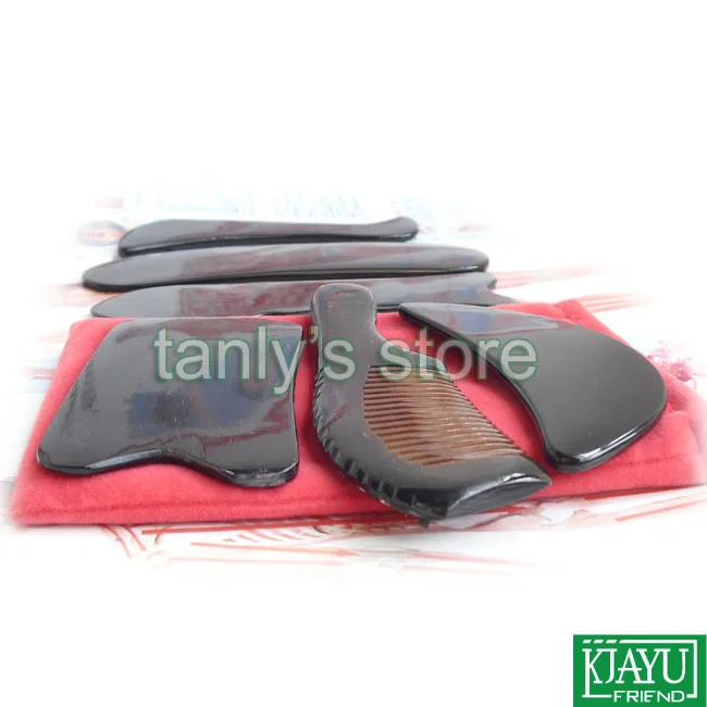 Массажный инструмент Gua sha beauty plate 100% Ox Horn (подарочная коробка красоты и диаграмма
